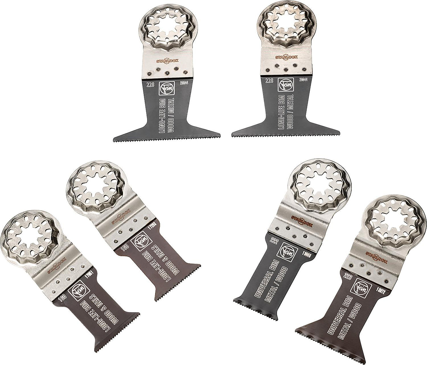 FEIN 6-piece plunge saw blade set Best of E-Cut Starlock wood and metal