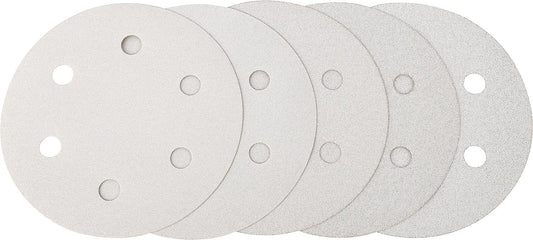 Ensemble de papier de verre auto-agrippant Eibenstock P80/100/120/150/180, 5 feuilles de chaque, perforées 6 trous, Ø 225 mm