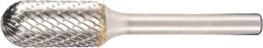 KLINGSPOR cylindrical carbide end mill with ball head and cross-serration, Ø 6.0 mm, L: 50 mm