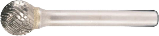 KLINGSPOR carbide end mill, spherical, cross-cut teeth, Ø 9.6 mm, L: 54 mm