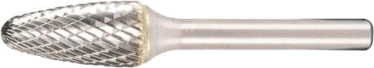 KLINGSPOR carbide end mill, teardrop-shaped, cross-cut teeth, Ø 9.6 mm, L: 64 mm