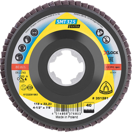 Disque à lamelles SMT 325 EXTRA X-LOCK, droit