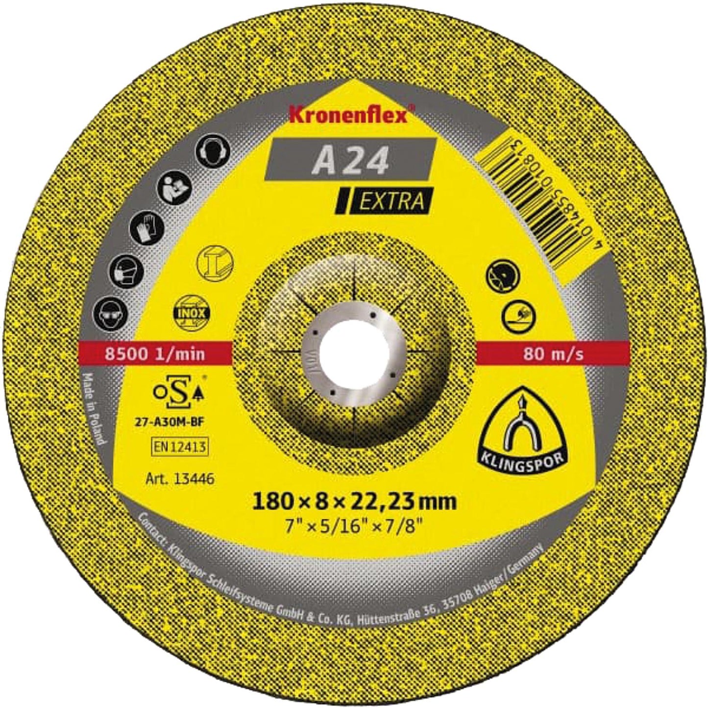 Disque à meuler A 24 EXTRA, décalé