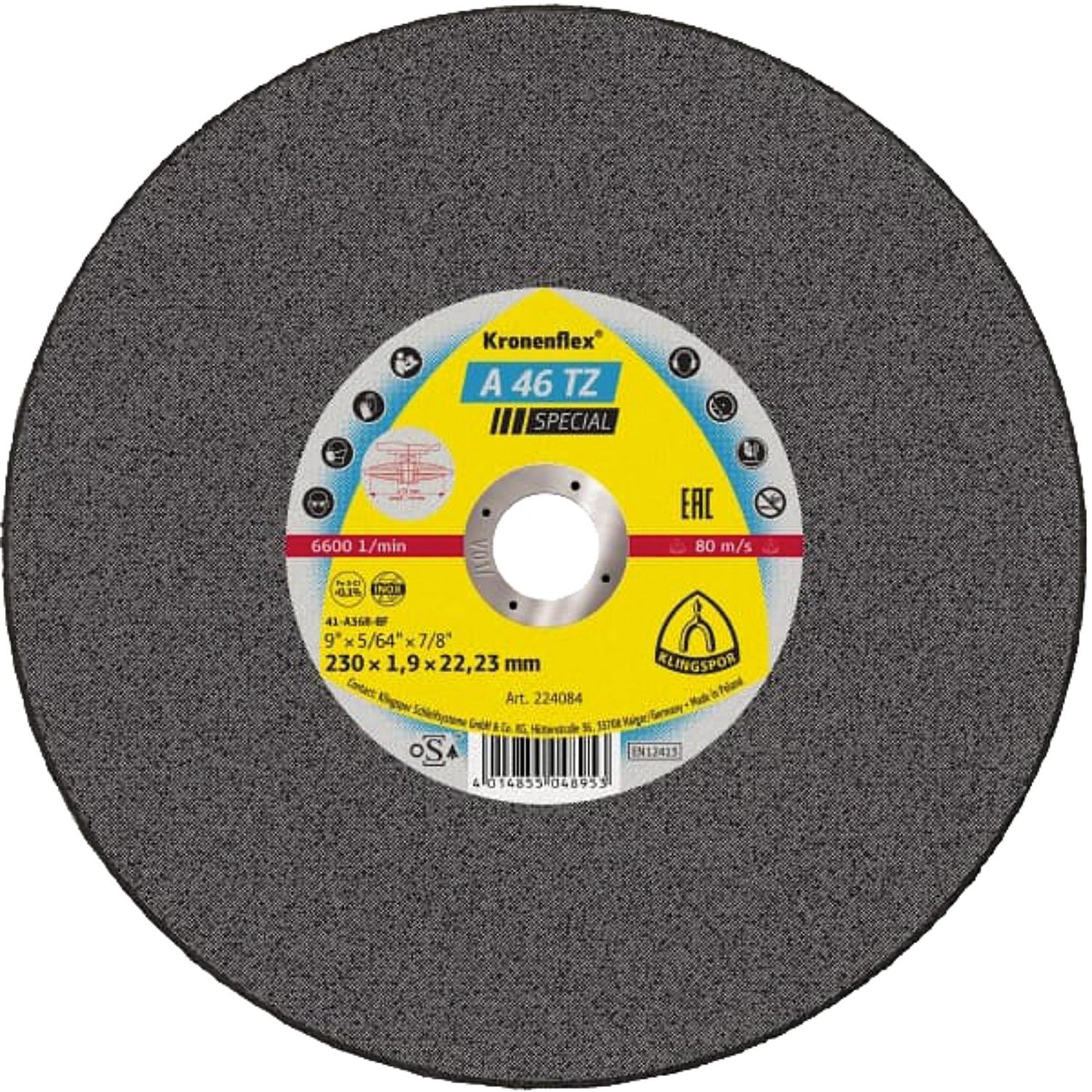 Cutting disc KLINGSPOR A 46 TZ SPECIAL INOX offset 115 x 1.6 x 22.23 mm