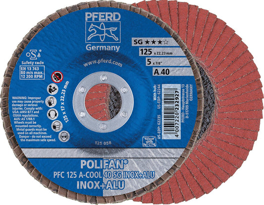 Disque à lamelles Polifan A-Cool SG, Ø 125 x 22,23 mm, déporté