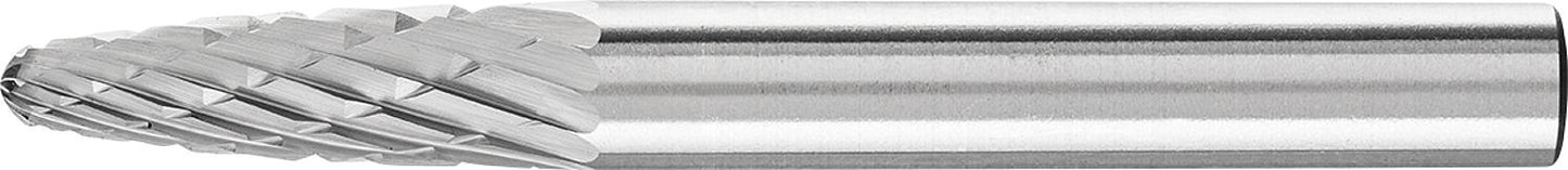 Carbide end mill PFERD, round arch shape, tooth configuration 3, Ø 6.0mm, shank: 6mm, L: 55mm