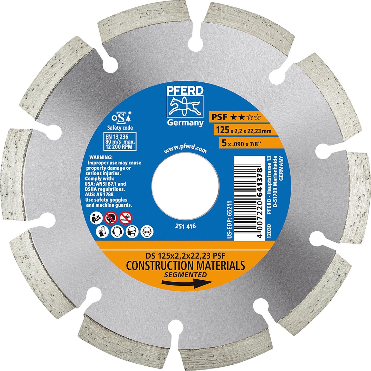 Disque de découpe diamanté DS PSF
