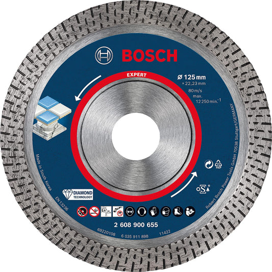 Disque de coupe diamanté BOSCH Expert HardCeramic Ø 125 x 22,23 x 1,4 mm