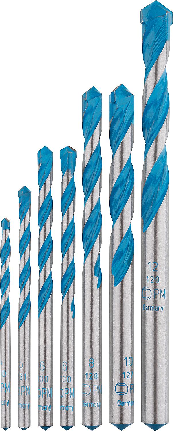 BOSCH® EXPERT MultiConstruction multi-purpose drill bit set Ø 4/5/6/6/8/10/12 mm, 7-piece with cylindrical shank