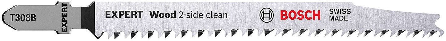 Jigsaw blade set BOSCH® EXPERT T308B, length 117 mm, for wood, pack of 3