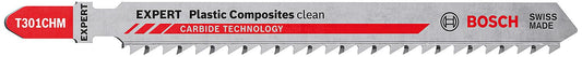 Stichsägeblätter-Set BOSCH® EXPERT T301CHM  Länge 117 mm, für Kunststoff VPE 3 Stück
