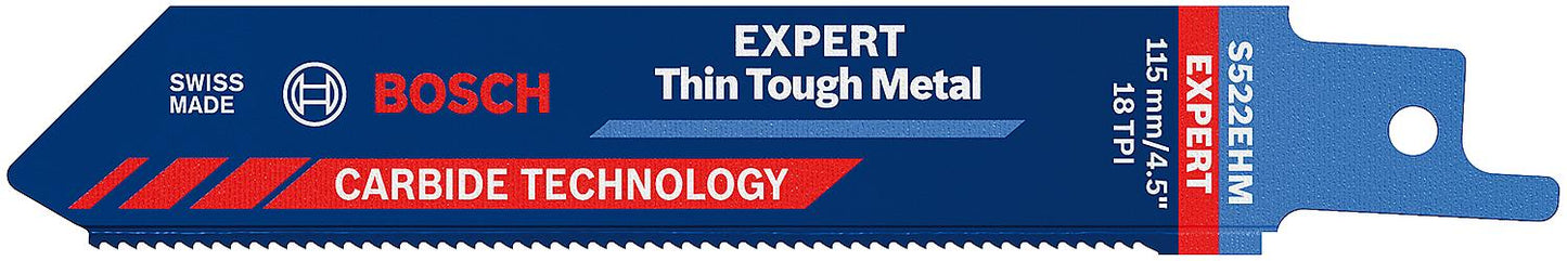 Säbelsägeblätter EXPERT S522EHM für Edelstahlbleche, CARBIDE TECHNOLOGY