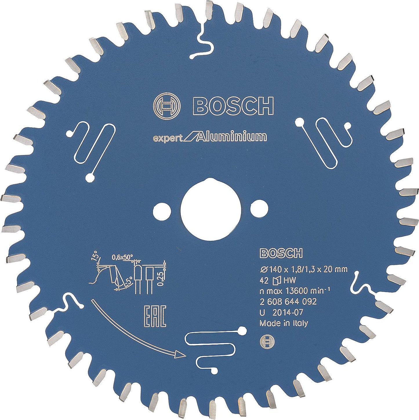 Lame de scie circulaire pour aluminium, métaux non ferreux, panneaux plastifiés, plastique, bois dur, bois massif, panneaux de particules