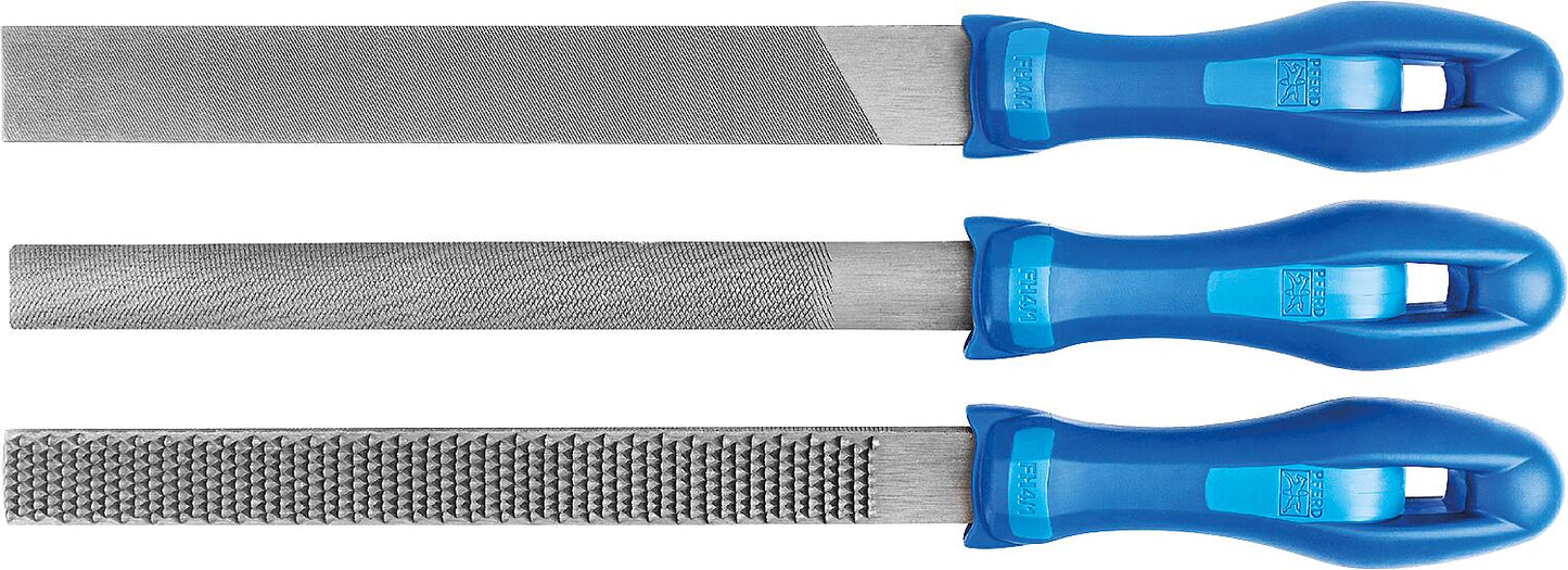 Jeu de limes pour chevaux, 3 pièces, 200 mm