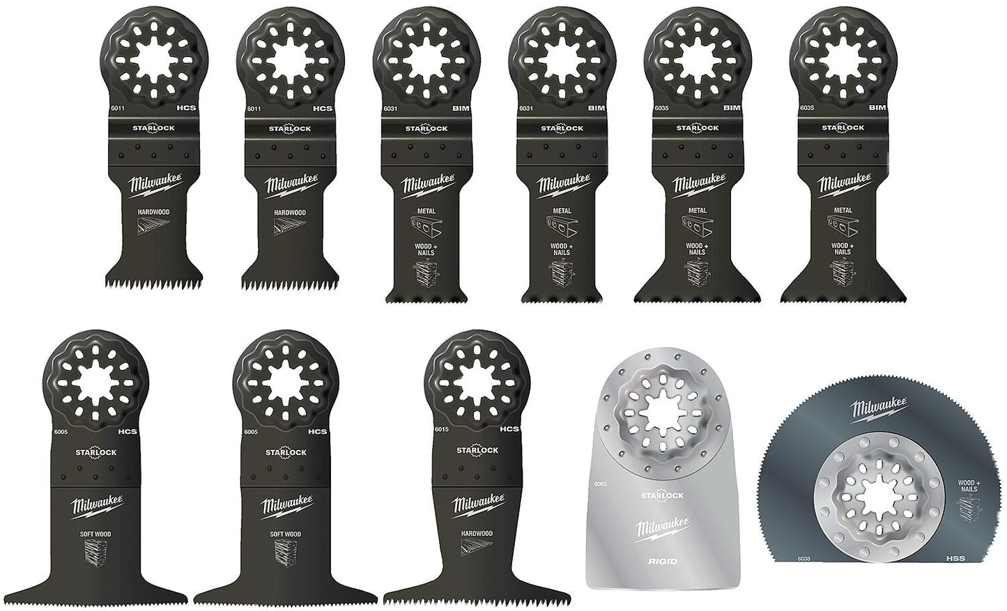 Milwaukee Starlock saw blade set, 11-piece