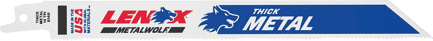 Lames de scie alternative Lenox MULTIWOLF™ WAVE EDGE™, longueur 203 mm, 14 TPI, paquet de 5