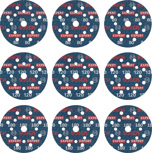 Folienschleifscheiben-Set Bosch EXPERT O780 Ø125mm VPE = 9