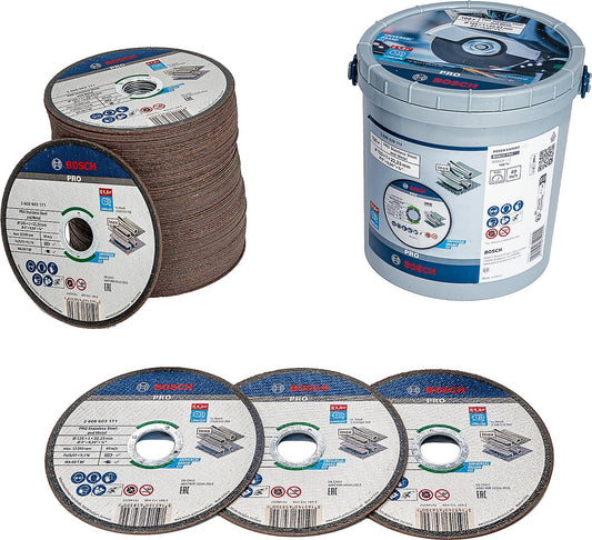 Trennscheiben-Set BOSCH PRO für Edelstahl & Metall Ø125 x 22,23 x 1,0mm im Eimer VPE: 100