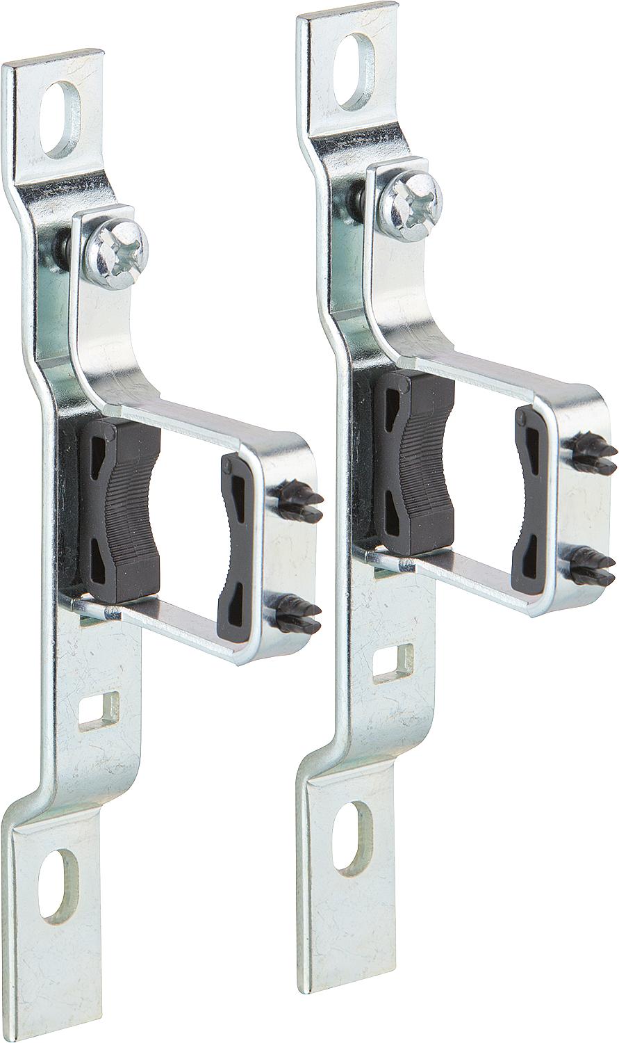Single wall mounting set with sound-absorbing insert, for 3/4" distribution manifolds, pack size: 2