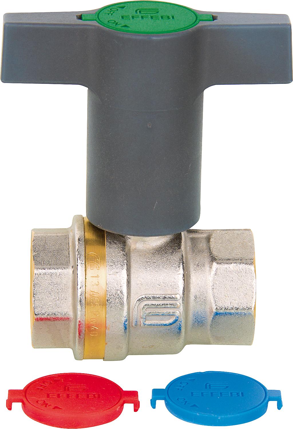 Trinkwasserkugelhahn Aster 2" Messing,mit verlängertem T-Griff Kunststoff, DVGW