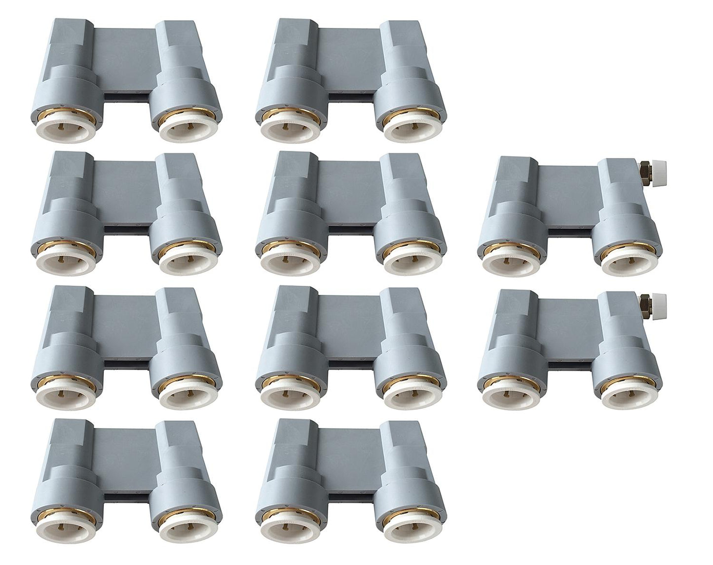 Pressure test bridge set, 50mm diameter, for 15mm copper, carbon steel, stainless steel and plastic pipes