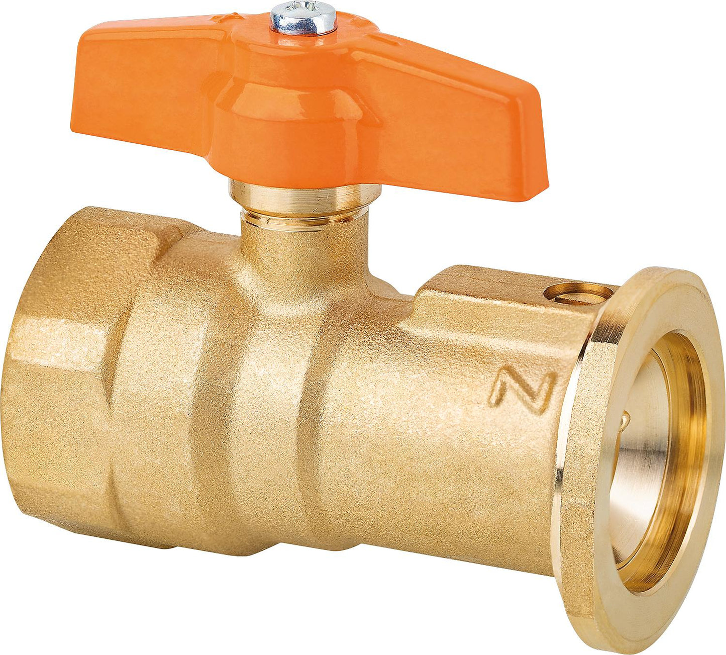 PAW ball stop (PKS) DN 1" bright brass