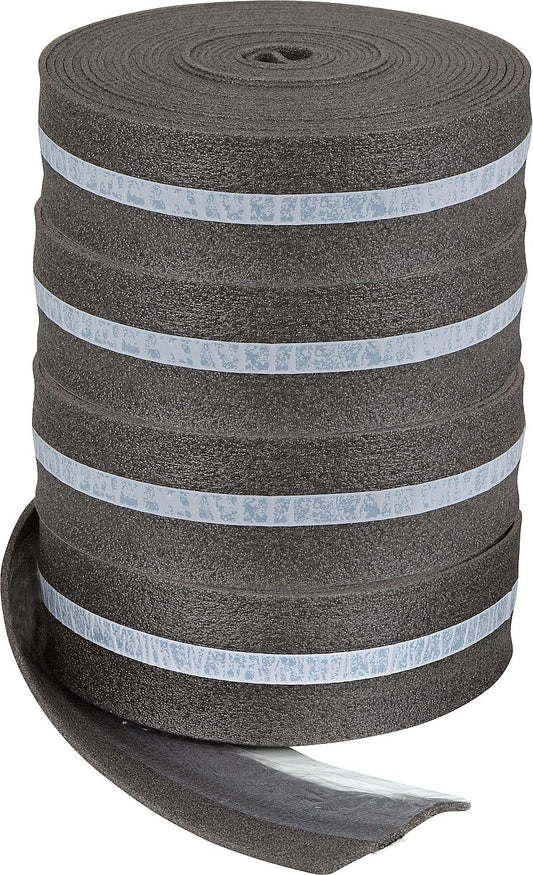 Self-adhesive edge insulation strips with foil flap, 150x8mm, pack of 100 (4 rolls of 25m each)