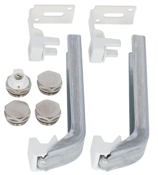Mounting bracket for Manto Doppio type residential radiators, white