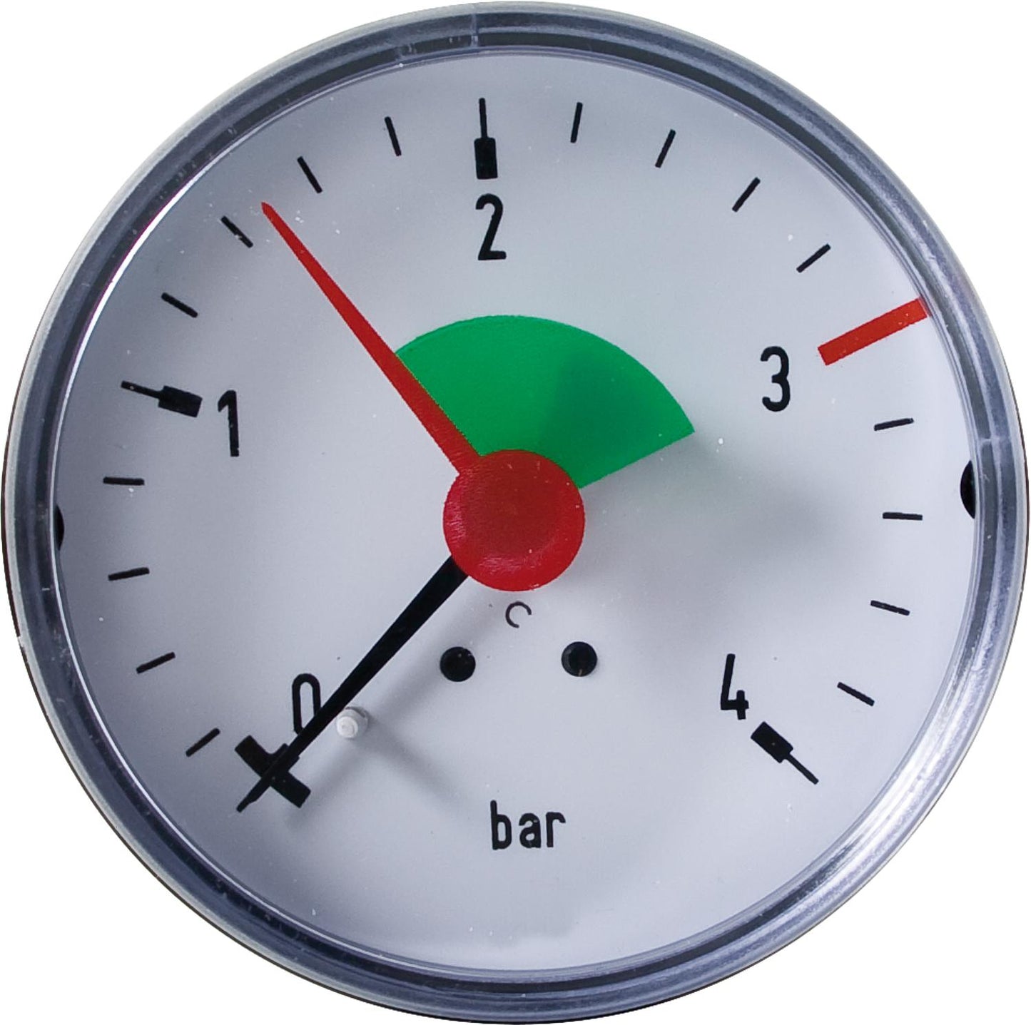 Manomètre de pression de chauffage 63 mm 3/8" - 2,5 bar - axial