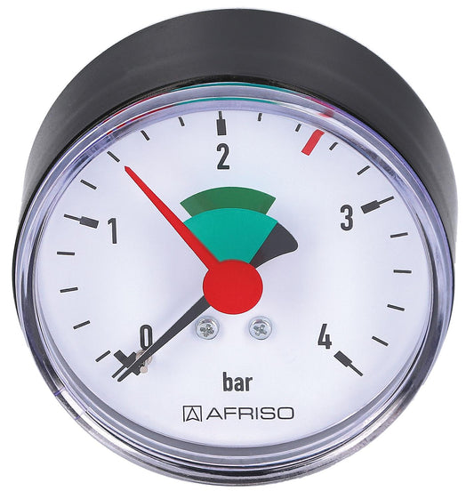 Heizungsmanometer 63 mm ø DN 10 (3/8“) axial