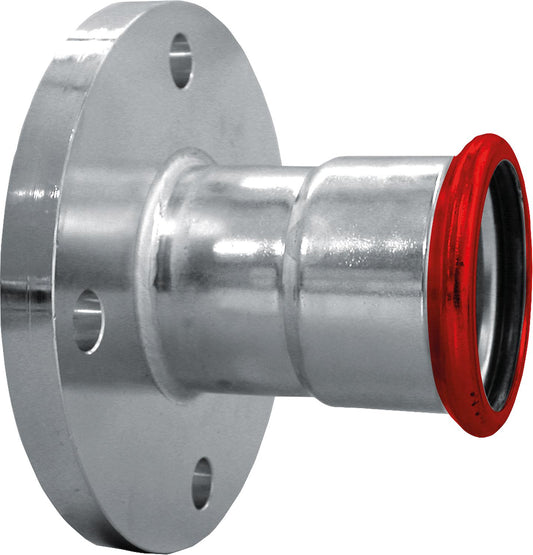 Carbon steel press fitting M-profile transition flange PN10/16 22mm