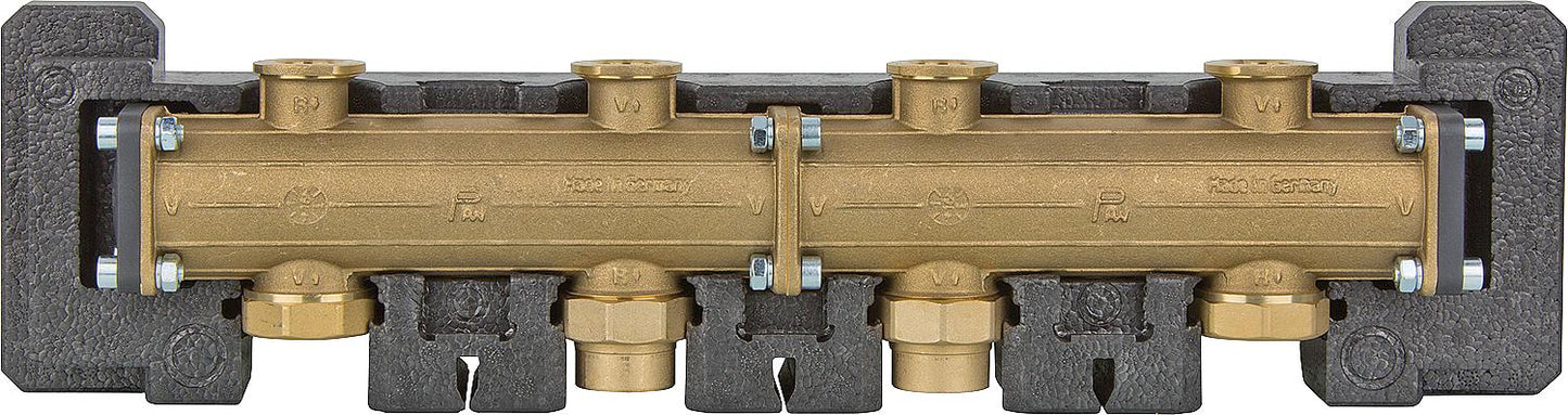 Modular distributor DN25(1") 2-way, up to 3 heating circuits can be connected