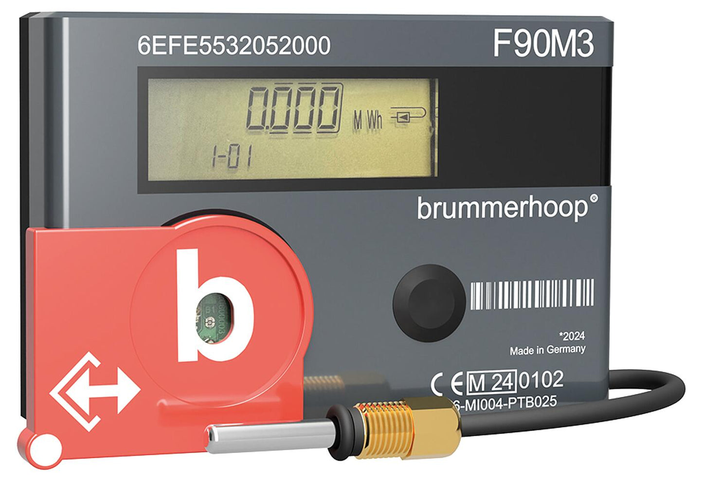 Capsule exchange heat meter F90M3 ISTA compatible, 2" coaxial, flow rate 0.6 m³/h