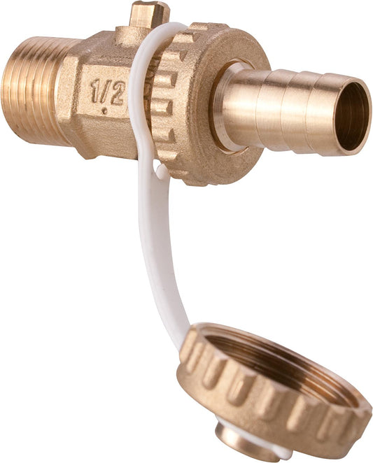 Vanne à bille KFE 1/2" en laiton brillant