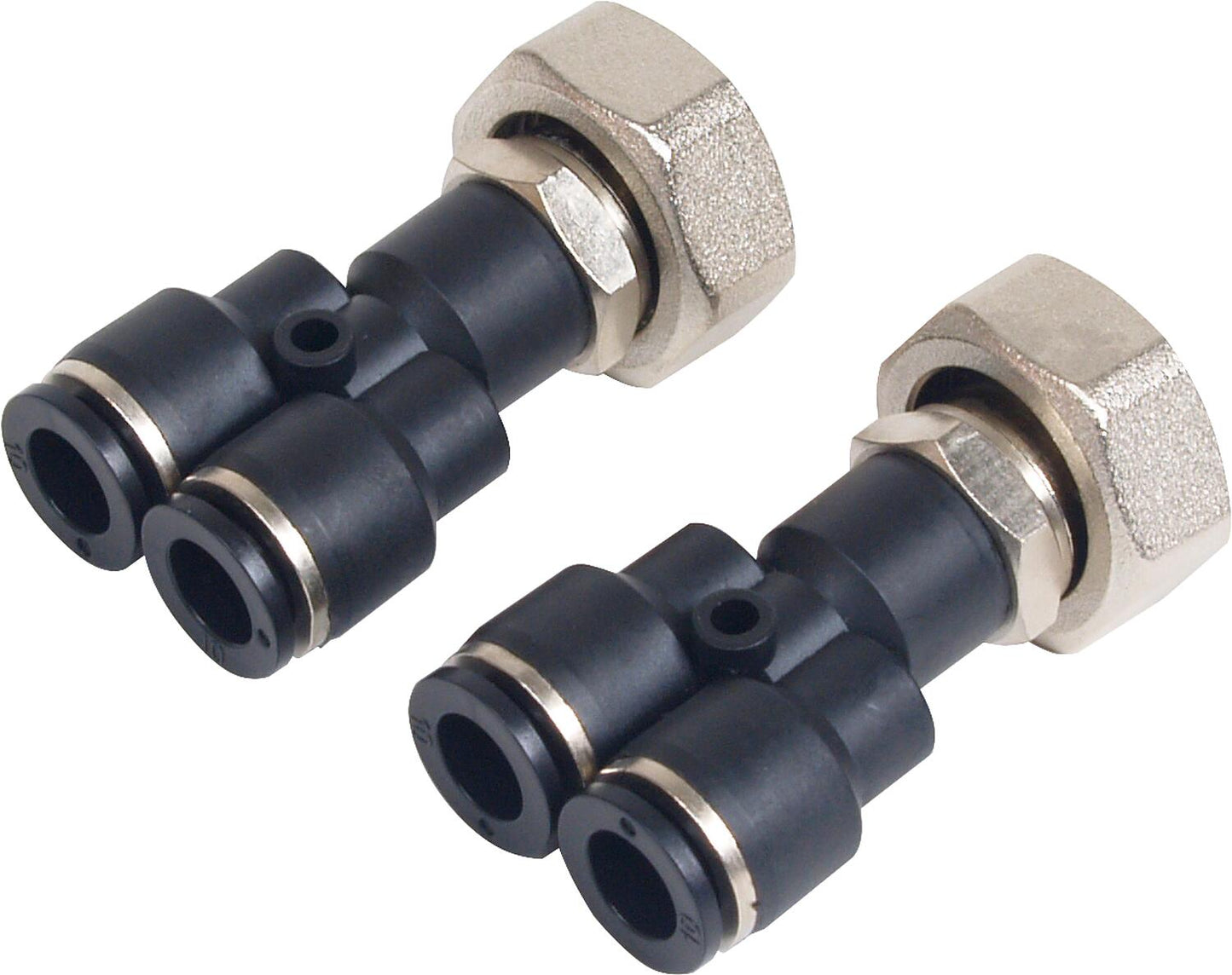 EVENES Slim connection fitting, 10 x 1.3 mm, two push-in connections, pack of 2.