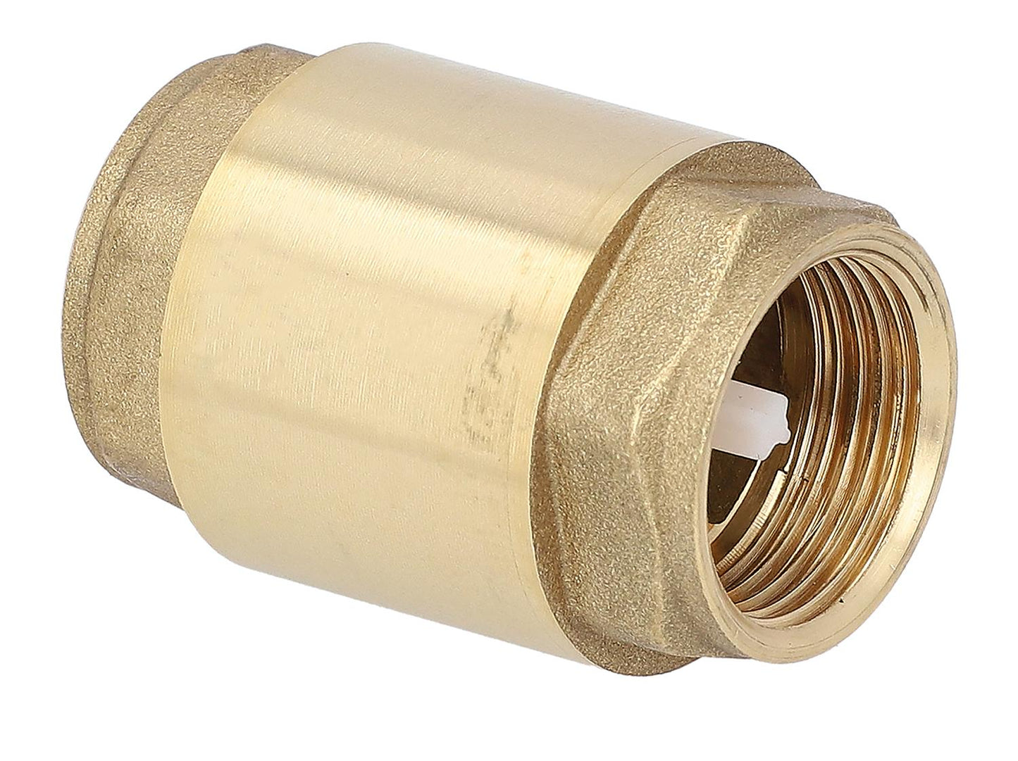 Brass check valve with 3/8" female thread on both sides