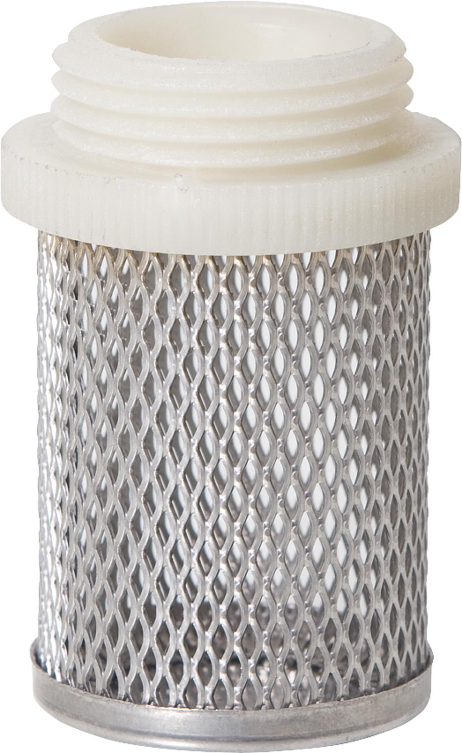Suction strainer for 2" non-return valve with plastic thread