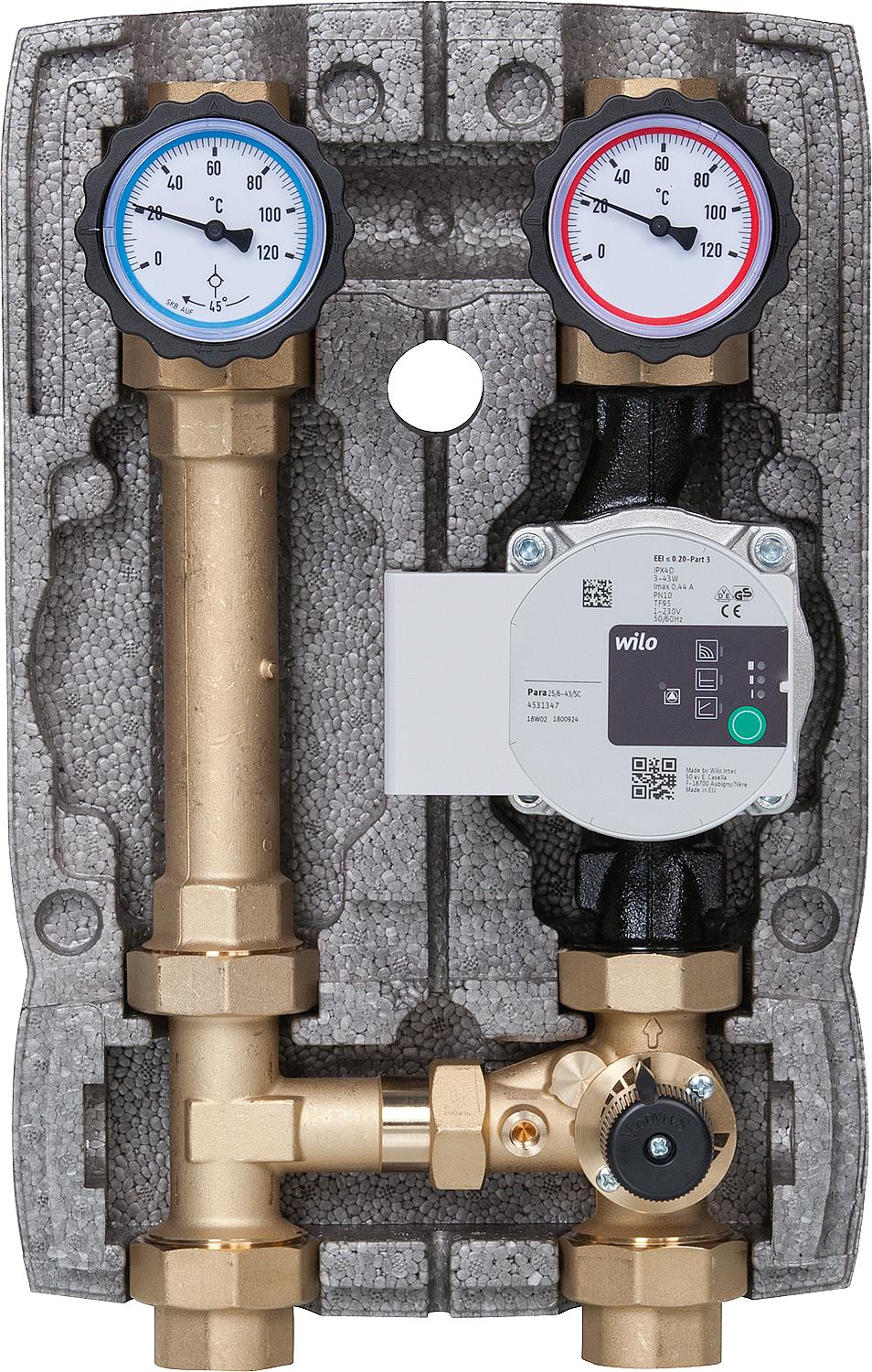 Circuit de chauffage Easyflow DN25 (1") avec mélangeur 3 voies (sans moteur de mélangeur)