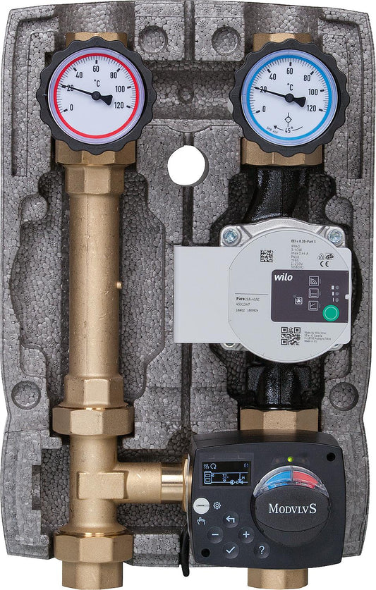 Solid fuel loading set Easyflow Wood-Konstant DN25, 20-80°C with pump Grundfos UPM3S AUTO 25-60
