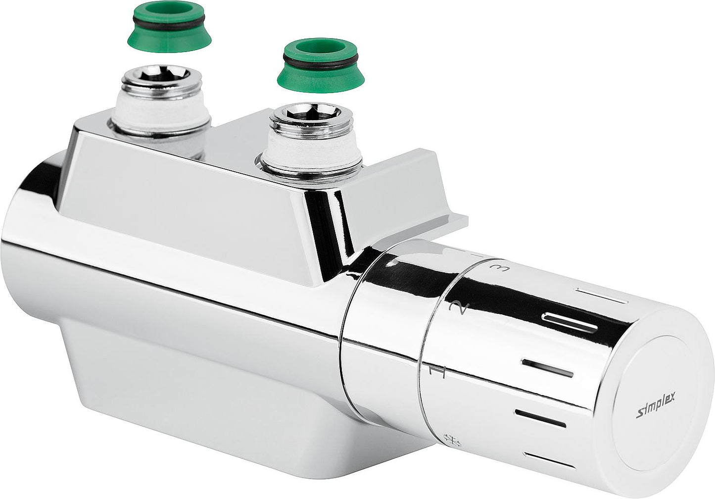 Simplex Variodesign valve block, for single-pipe and two-pipe systems, white