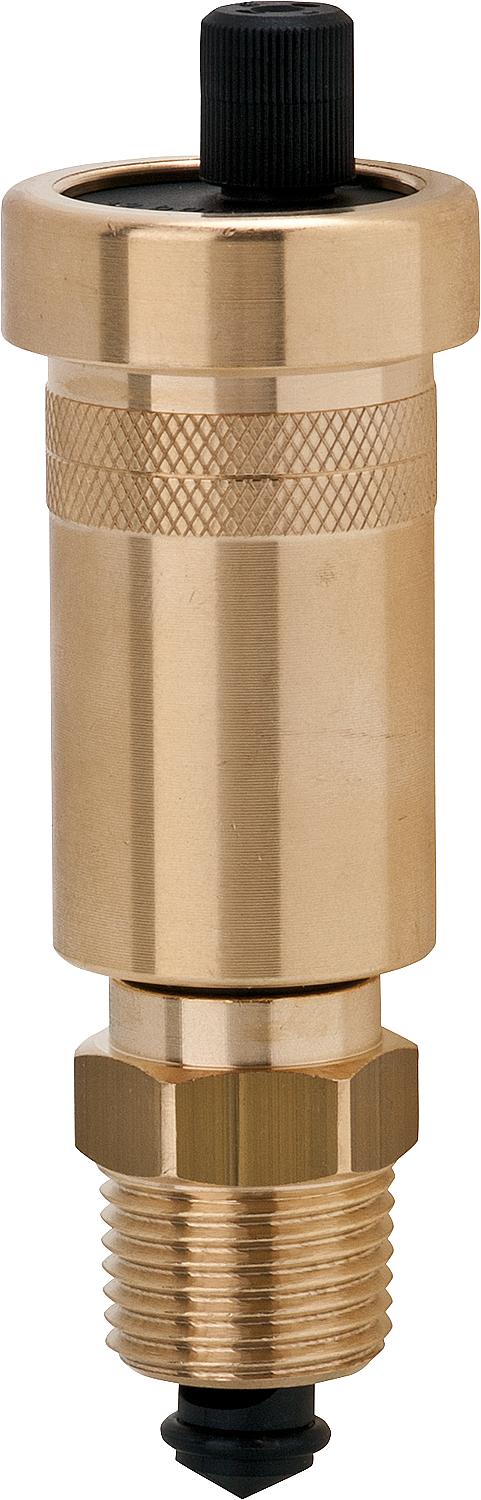 Schnellentlüfter DN10(3/8") mit DN15(1/2") AG Absperrventil, aus Messing