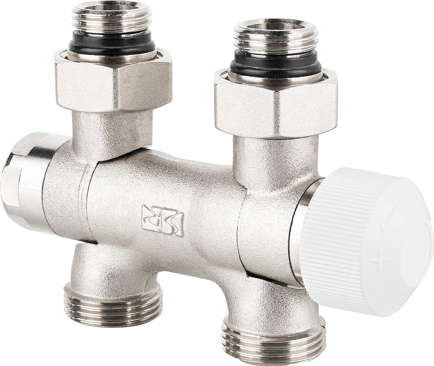 Thermostatic valve block Flex DN15(1/2")xDN20(3/4") Eurocone for single and two pipe operation