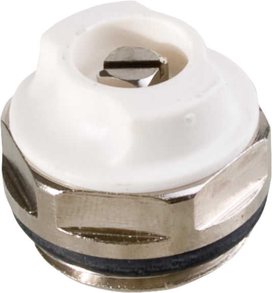 Rotatable 1/2" vent valve, nickel-plated brass with O-ring