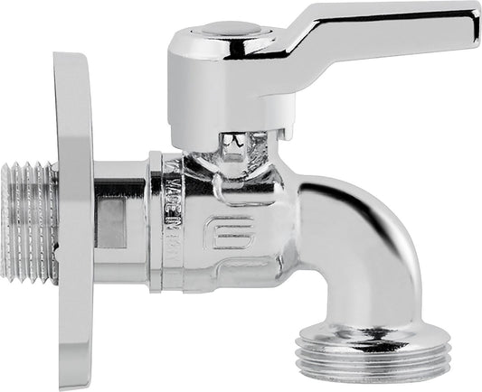 Robinet à bille Star pour lave-linge, chromé, DN 15 (1/2") avec sortie DN 20 (3/4")