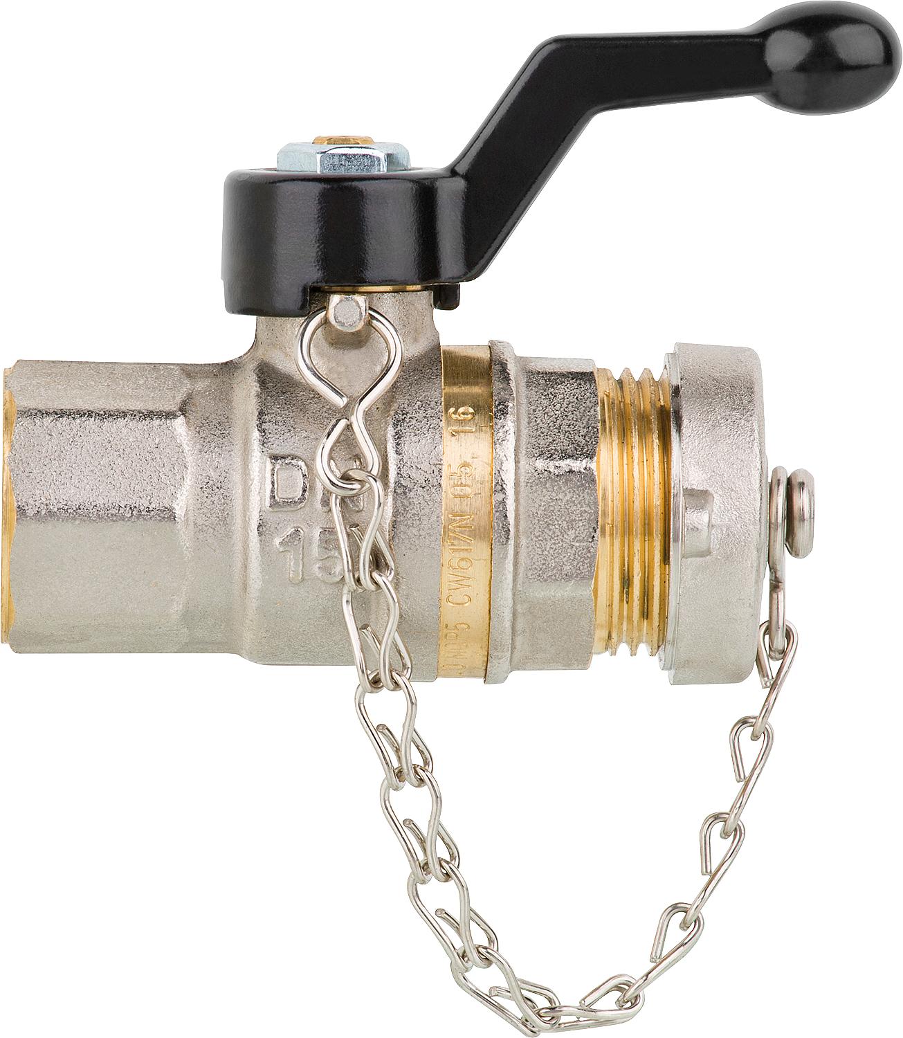 Ball valve Tappy closure with small aluminum hand lever 1/2" PN40, DN15 1/2" male thread