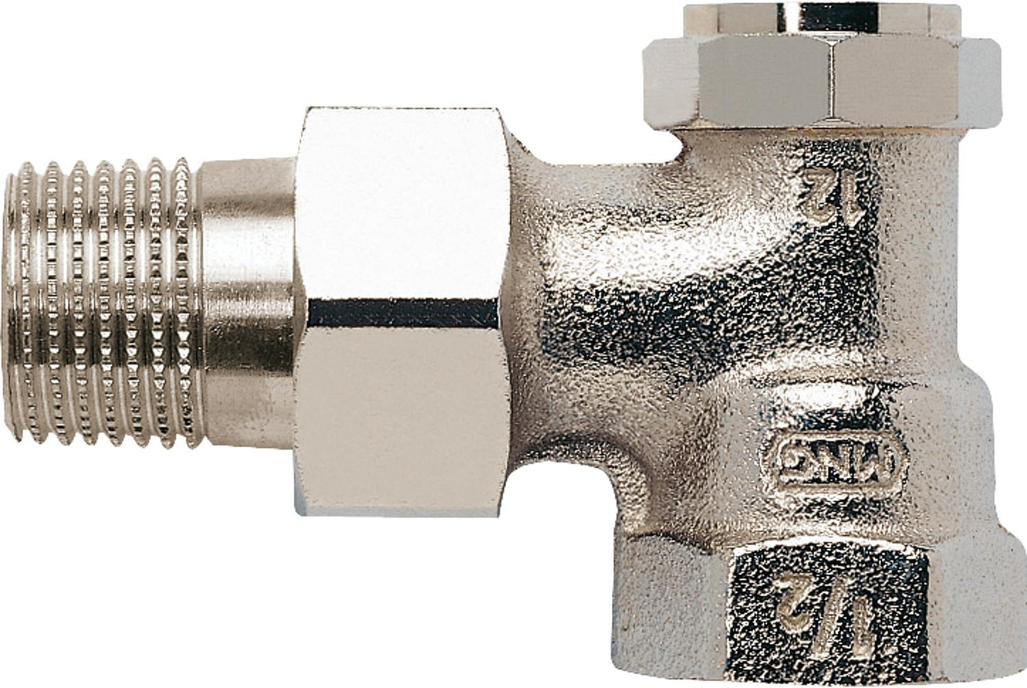 Honeywell Verafix E return fitting, angled, DN10 (3/8")