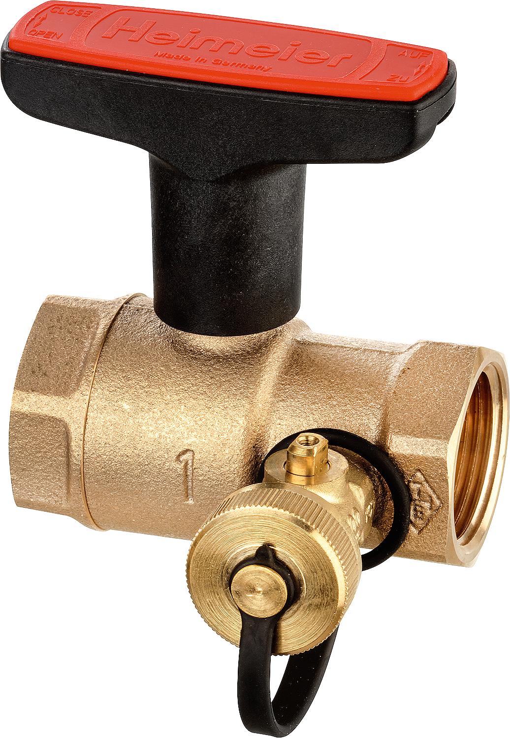 Vanne à bille filetée Globo H avec purge