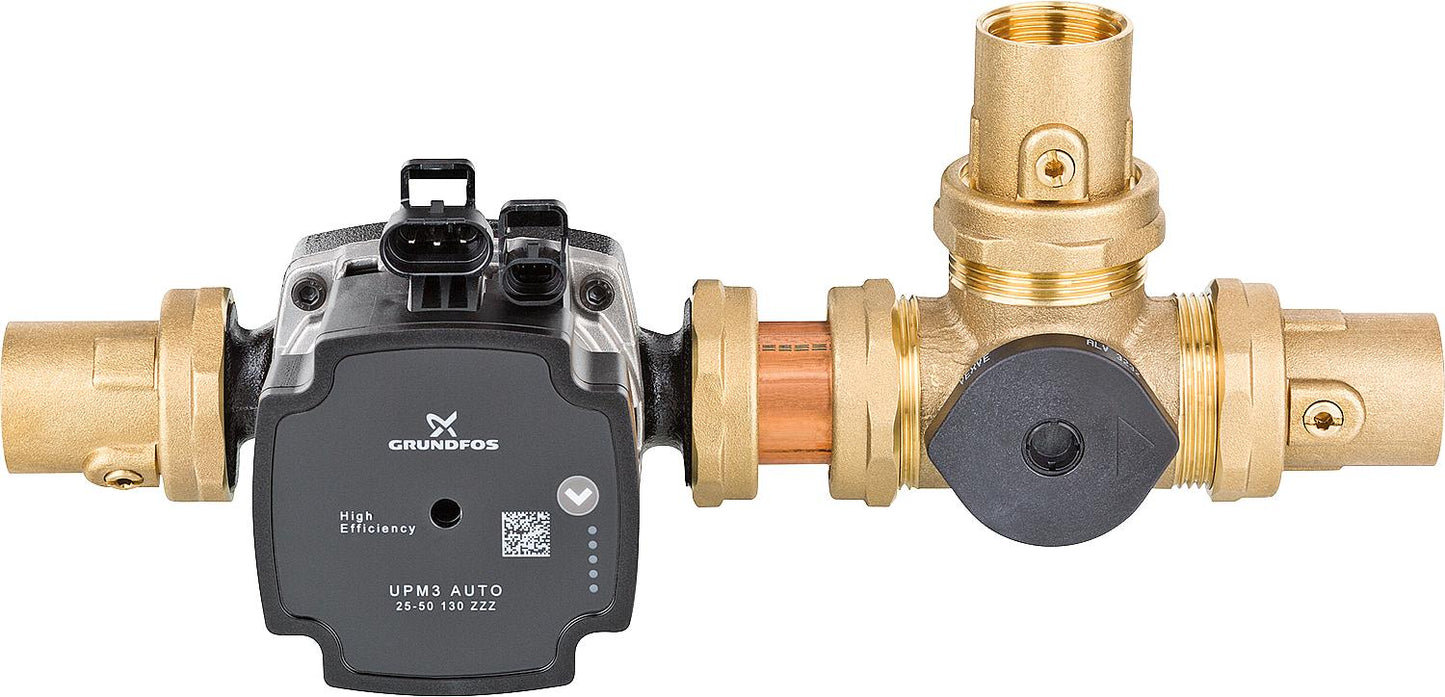 Charging valve unit ACG pump Grundfos UPM3 Auto L25-50 DN25, 55°C and 61°C