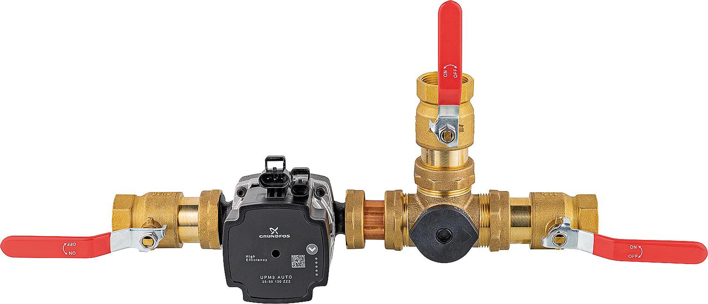 Charging valve unit ACG pump Grundfos UPM3 Auto L25-50 DN25, 55°C and 61°C
