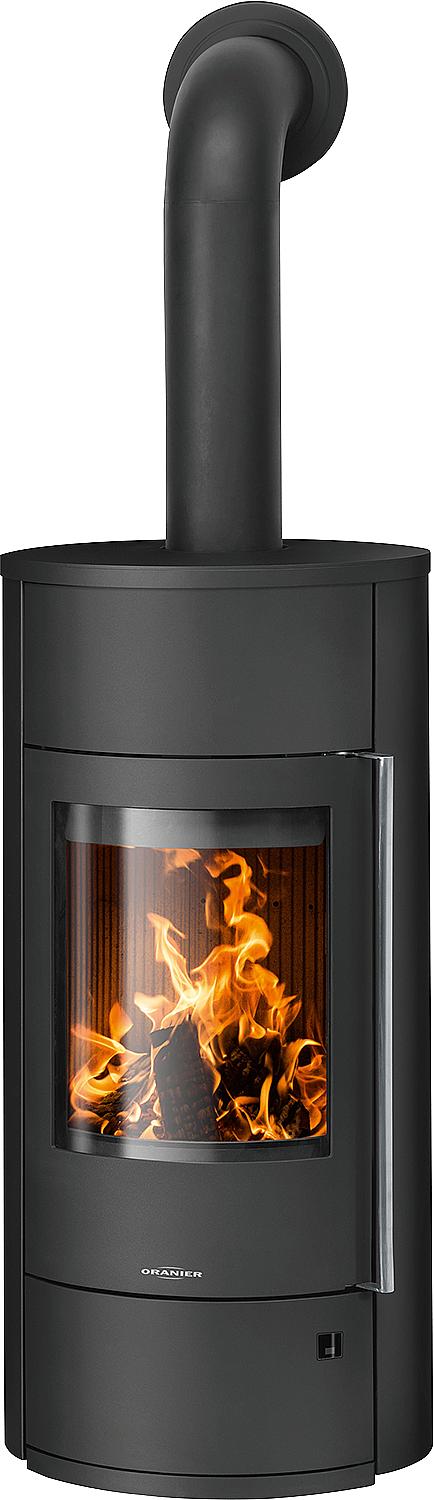 Neo Vantage W+ wood-burning stove, steel black body